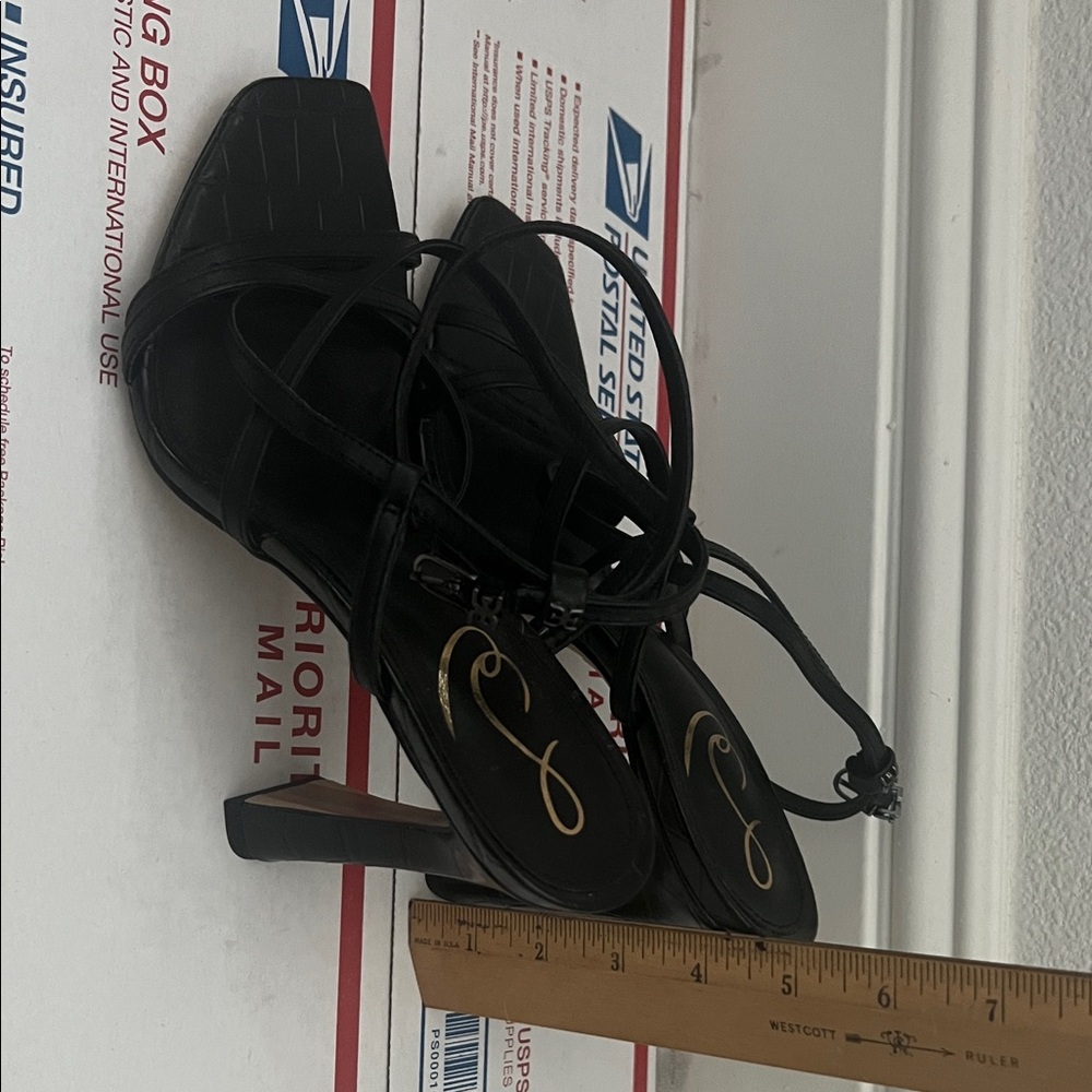 Sam Edelman Black Strappy Heels
